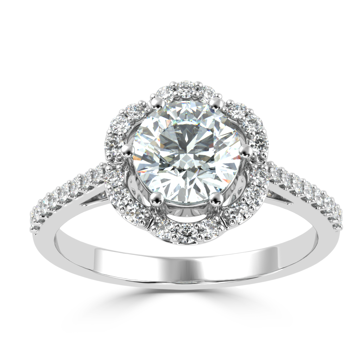 1.22 Carat G Color VS1 Clarity Diamond Studded Natural Diamond Ring.